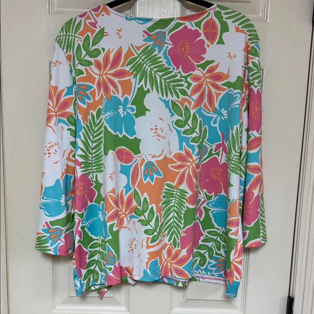 Ruby Rd. Multicolor Floral Top - Picture 9 of 11